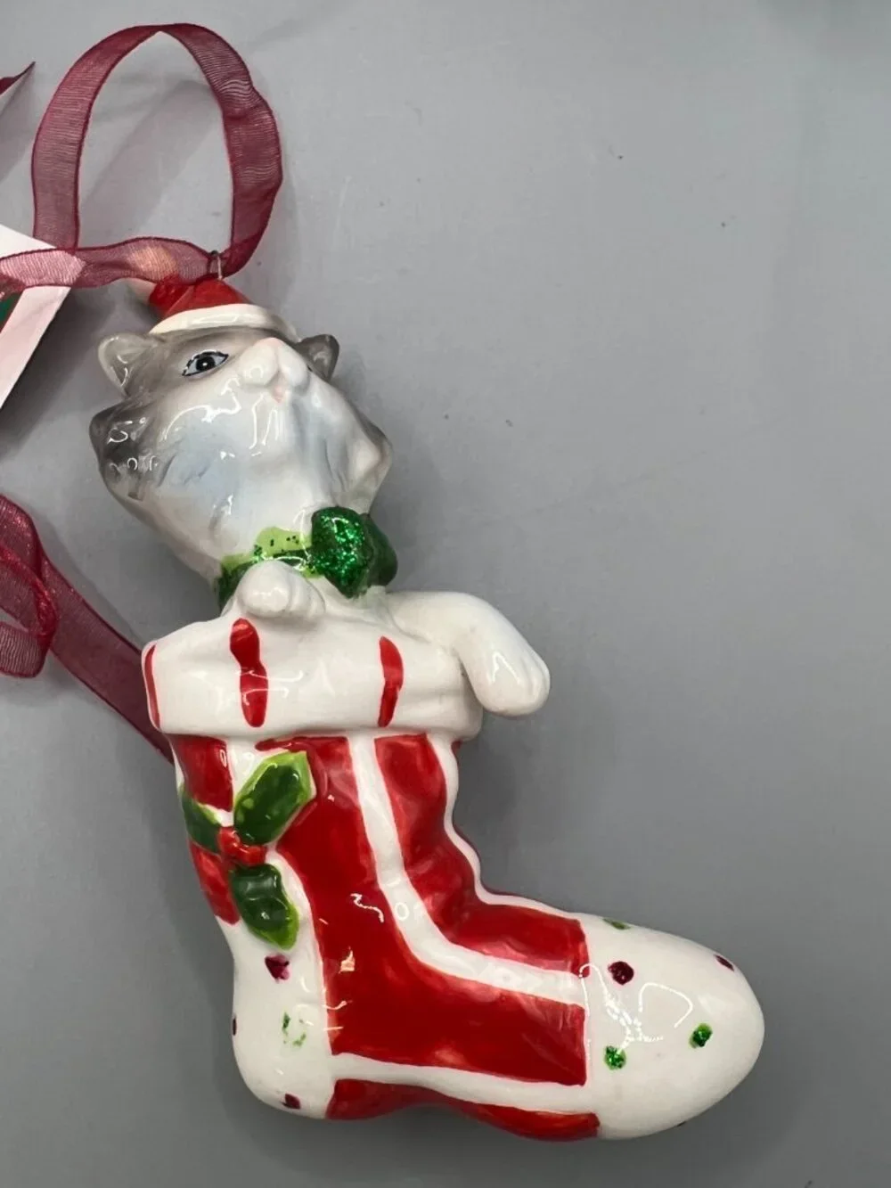 Cat Kitten Lot of 9 Items Ornaments Bobblehead Figurines Holiday Stocking
